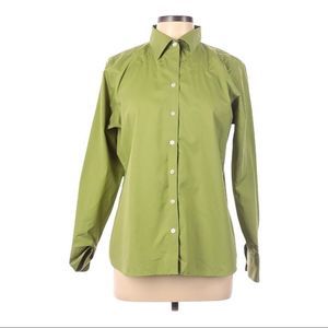 Eddie Bauer Women's lime green Long Sleeve button down shirt